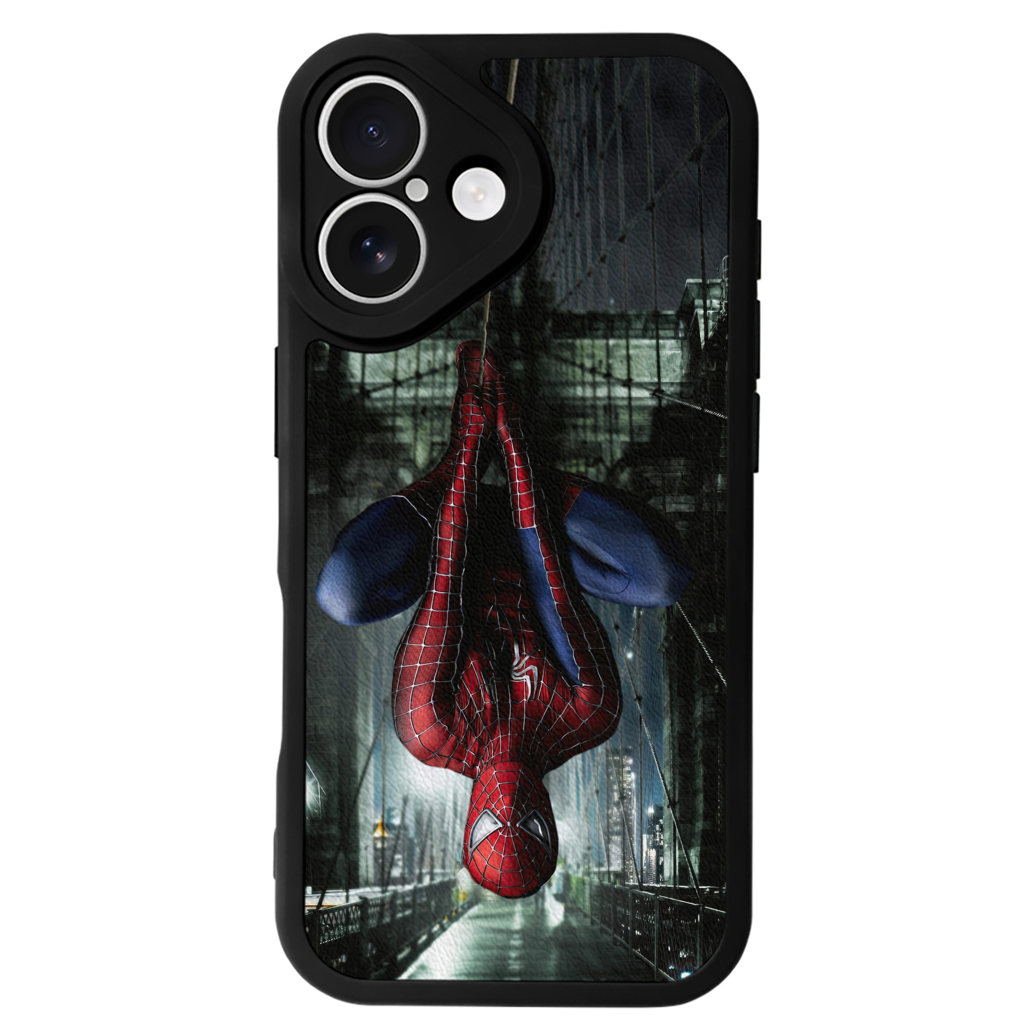 Spider Man スパイダーマン 【iPhone 16シリーズ対応】シリコンスマホケース（レザー調） 材質：シリコン
